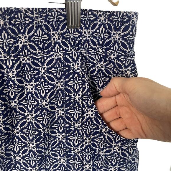 T by Talbots 2X Navy White Medallion Print Skort Stretch Golf Tennis Pockets - Picture 6 of 15